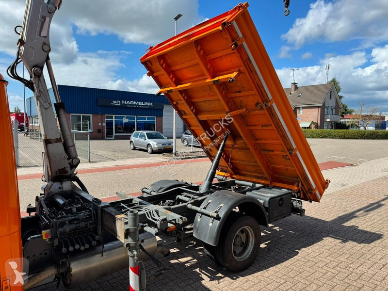 Camion Mercedes 816 Kraan / 3-zijdige Kipper,...