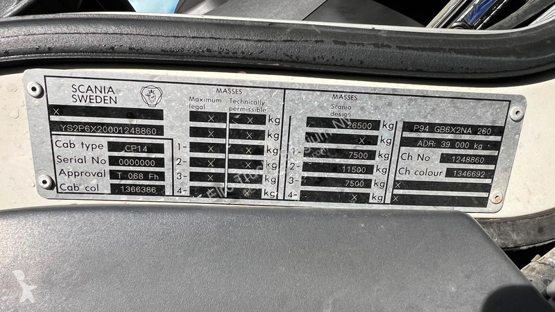 Camión Scania 94 - 260 (17400 ITER / MANUA PUMP...