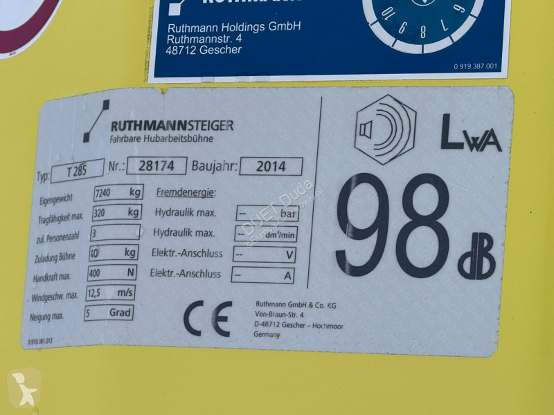 Teherautó Mercedes Ruthmann T 285 ( wysokość...