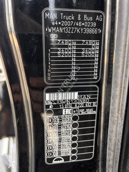 MAN TGL 8220/EU6/NAVI/CAM/AC/LGS/LBW 1500kg/ truck