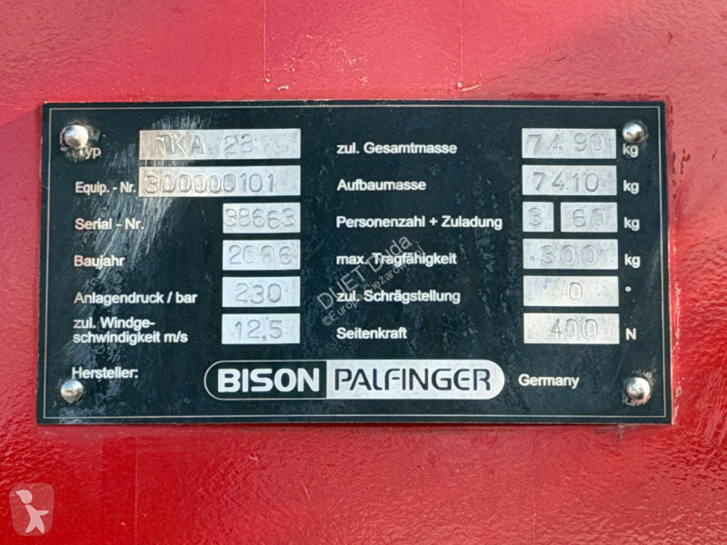 Kamion MAN TGL 8.180 Zwyżka Palfinger TKA 28 m...