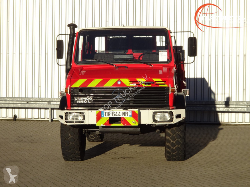 Camion Mercedes Camion De Pompieri Cu Remorca Unimog 1550l Unimog U1550 L 437 Benz Doppelkabine Sides Ccf00 Ltr Expeditievoertuig Camper 4x4 Motorină Second Hand Nr