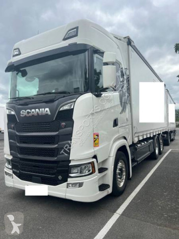 Kamion s návěsem posuvné závěsy Scania