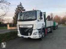 Lastbil med anhænger flatbed sidetremmer DAF CF85 460