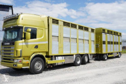 Camion remorque Scania R 164 bétaillère porcins occasion