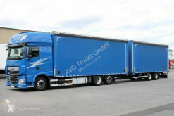 Camión remolque DAF XF 460 Pritschen-Jumbozug Durchlade Lenkachse lonas deslizantes (PLFD) usado