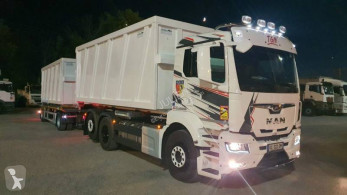 Lastbil med släp MAN TGS 26.500 multi-tippvagn begagnad