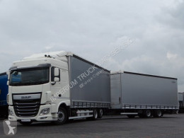 DAF XF 460 /JUMBO TRUCK- 120M3 /7,75 M +7,75M/EURO 6 trailer truck used tautliner