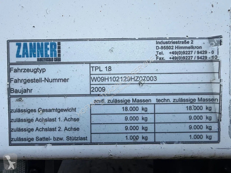 مقطورة  Zanner TPL18