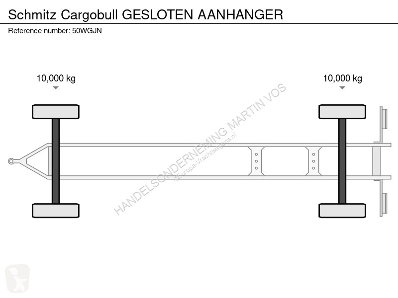 Camion remorque  GESLOTEN AANHANGER