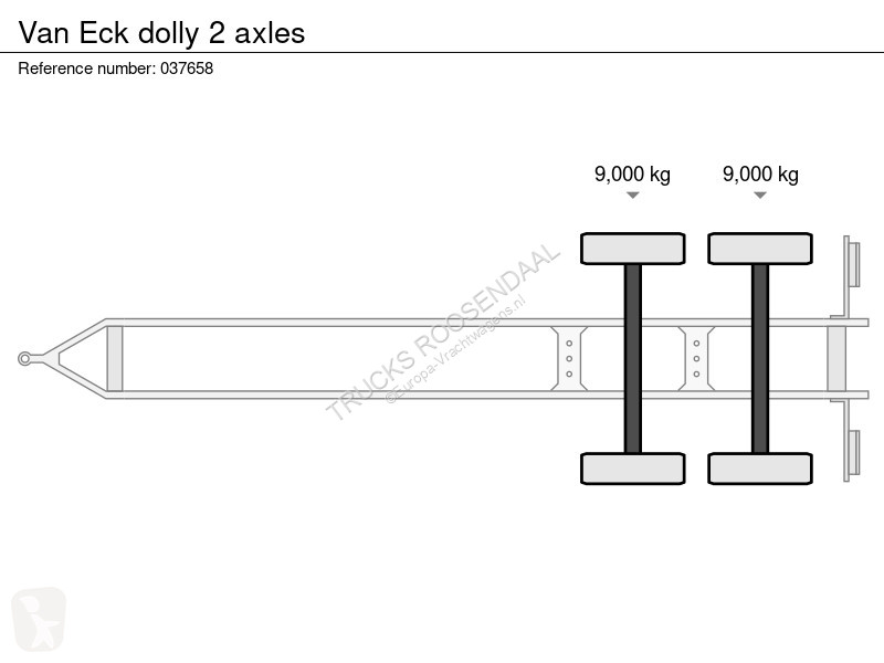 Camion remorque Van Eck dolly 2 axles