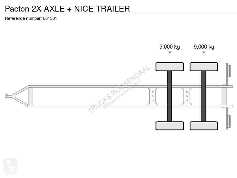 Camion remorque  2X AXLE + NICE TRAILER