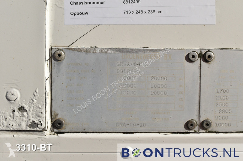 Camion remorque Groenewegen DRA-10-10 HANGER |...