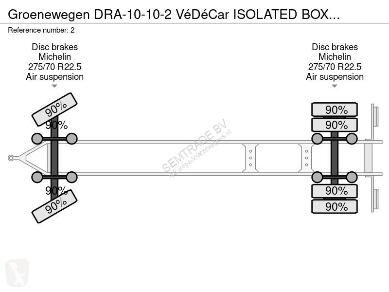 شاحنة مقطورة Groenewegen DRA-10-10-2 VéDéCar...
