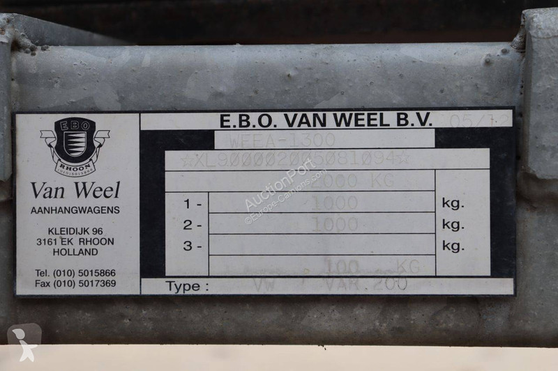 Pótkocsi Van Weel VW