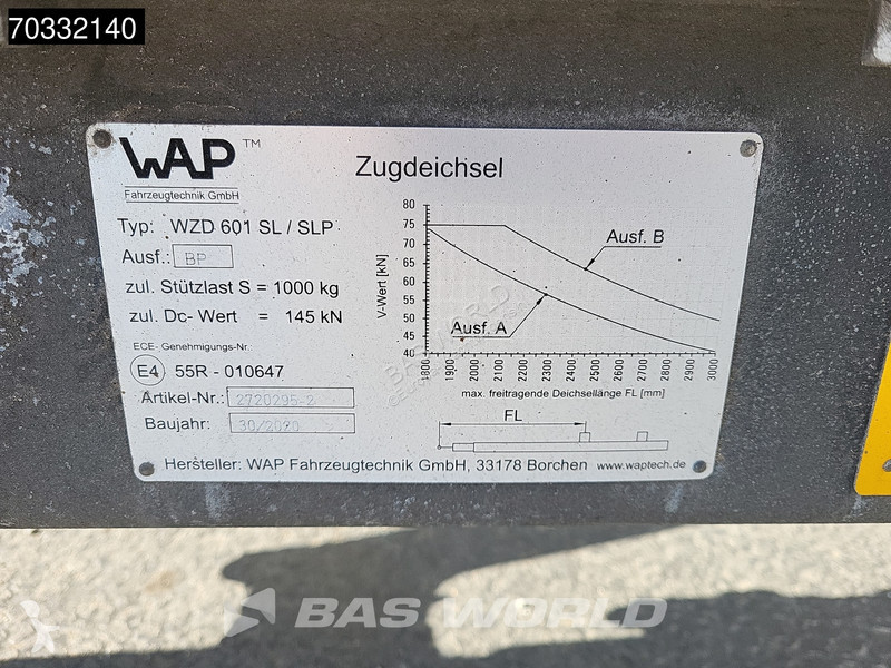 شاحنة مقطورة Wecon AKZ 218 2 axles Ladebordwand...