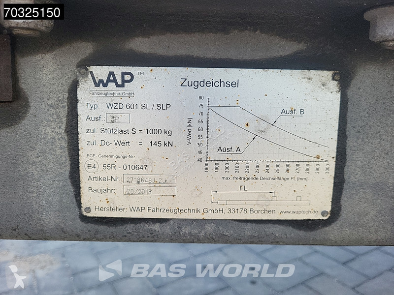 شاحنة مقطورة  T5K218 2 axles Ladebordwand LBW...