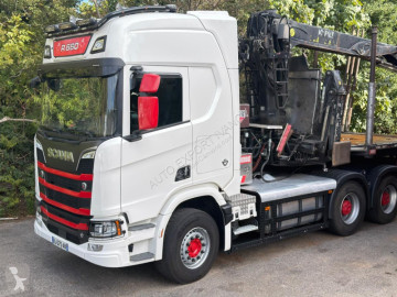 Scania timber semi-trailer truck