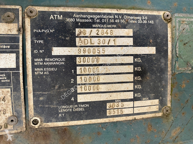 Aanhanger ATM Low bed trailer