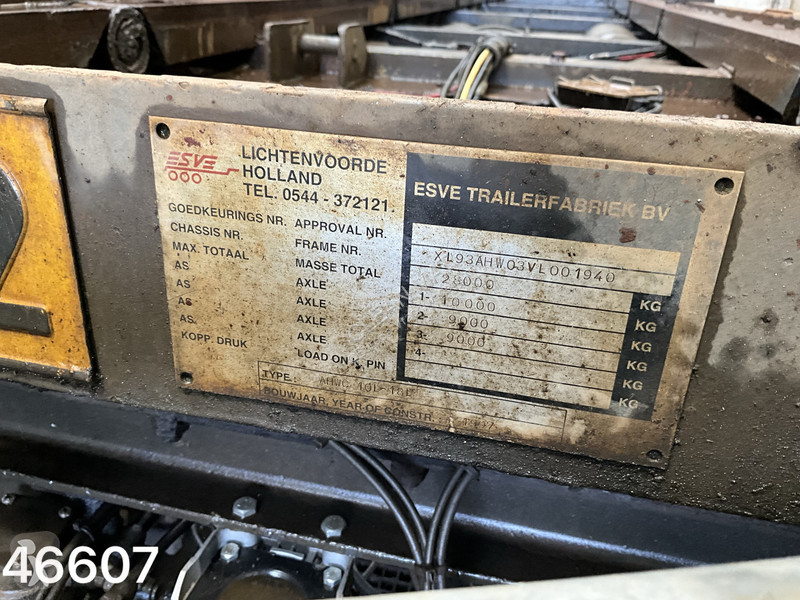 Ensemble routier  3-assige containeraanhangwagen