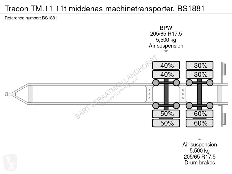 Tractora semi  TM.11 11t middenas...