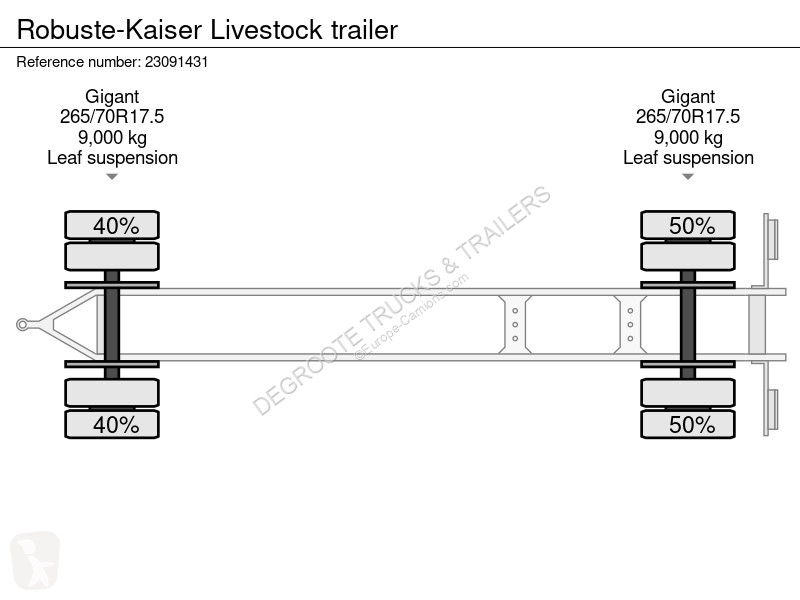 Reboque Robuste Kaiser Livestock trailer