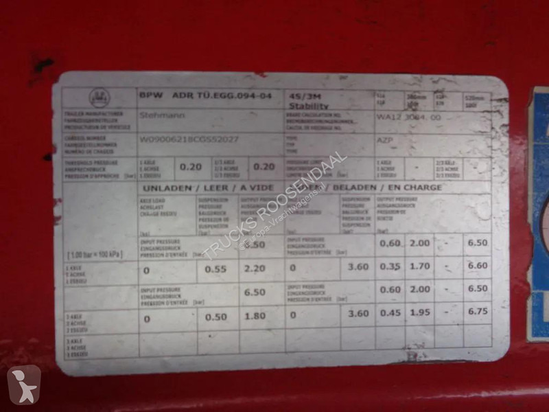 AZP 18 2 AXLE + 1.16 vloer hoogte semi-trailer...