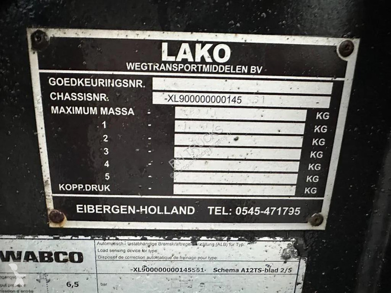 شاحنة مفصلية Lako 3 AXLE + RAMPEN EN HEFDAK 3,4 M