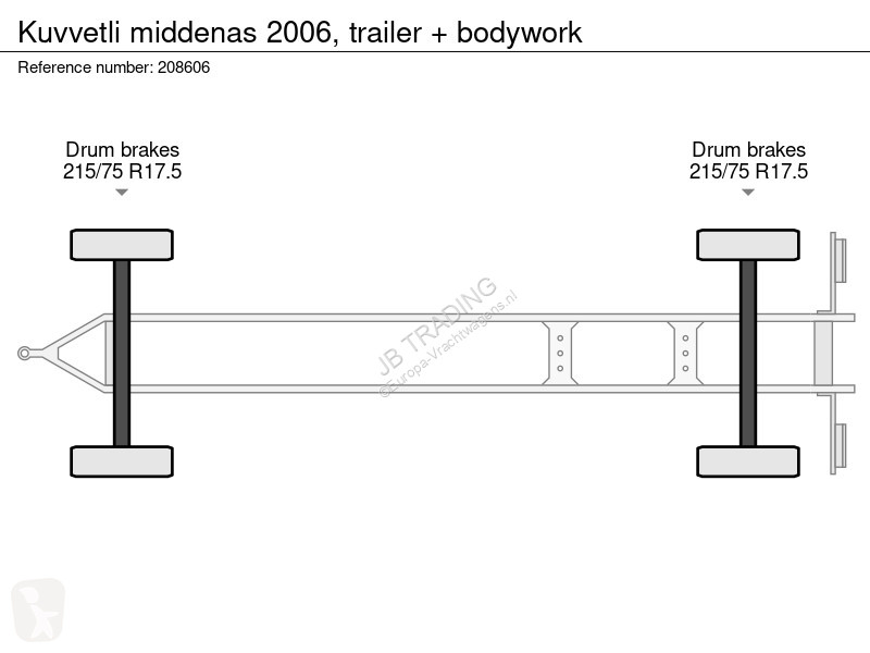 Vrachtwagencombinatie  middenas 2006, trailer +...