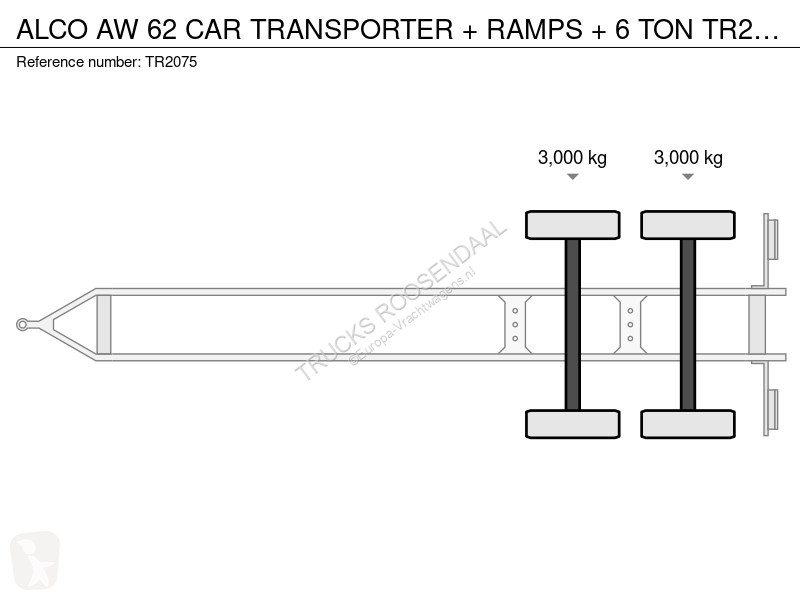 Ledat fordon  AW 62 CAR TRANSPORTER + RAMPS + 6...
