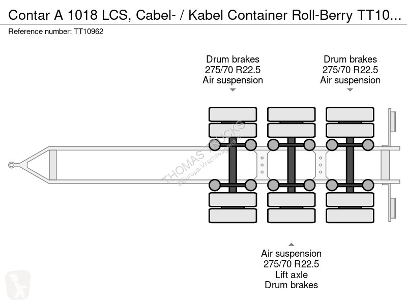 Vrachtwagencombinatie Contar A 1018 LCS, Cabel-...