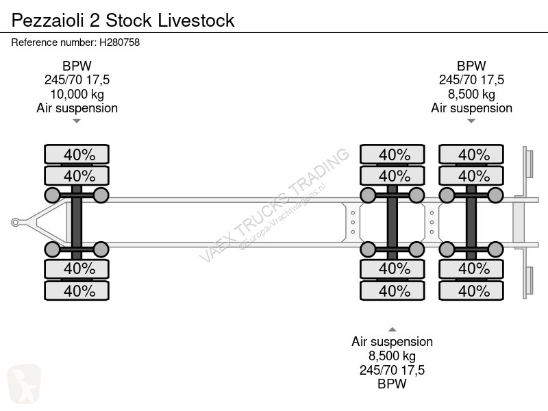 Aanhanger Pezzaioli 2 Stock Livestock