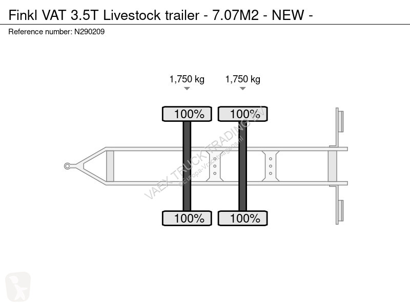 Tractora semi  VAT 3.5T Livestock trailer -...
