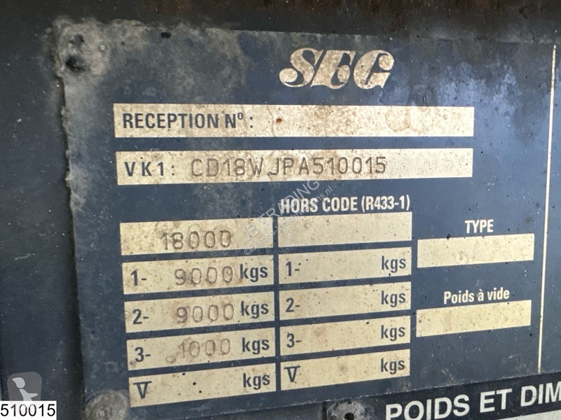 Vrachtwagencombinatie  Middenas BDF