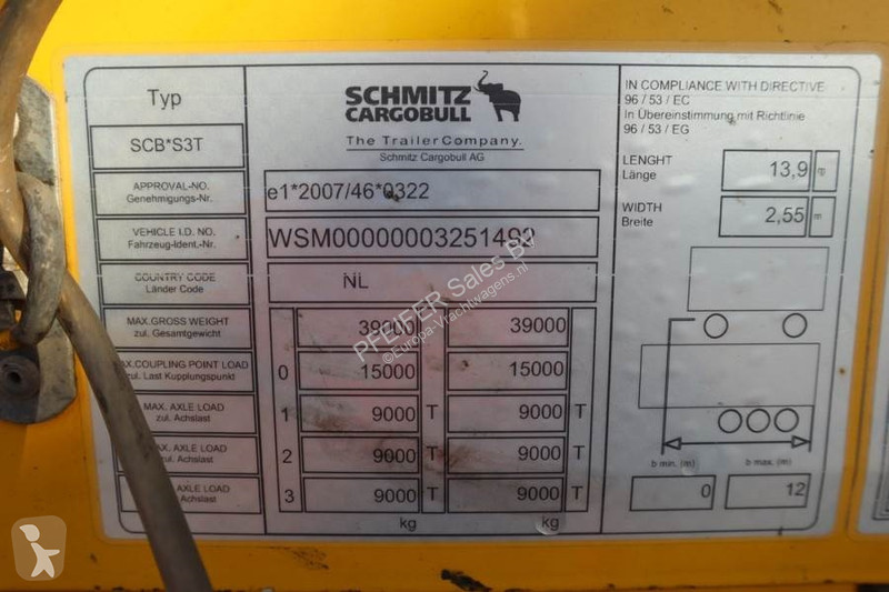 Návěs  CARG SCB3ST CoC Documents, TuV Loading...