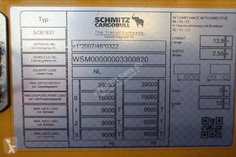 شاحنة مفصلية  SCB3ST CoC Documents, Dutch...