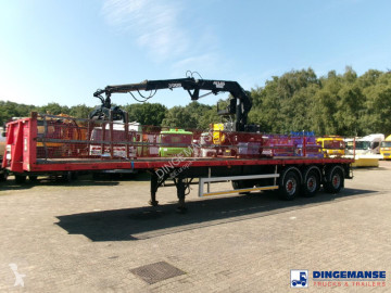 Полуремарке Fruehauf 3-axle platform trailer + Atlas 3008 crane