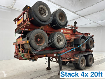 Semi remorque porte containers Van Hool
