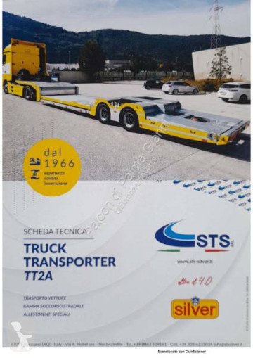 Semitrailer maskinbärare Silver ny