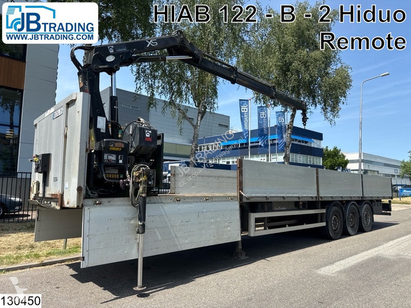 Semitrailer Lecitrailer open laadbak HIAB, Remote