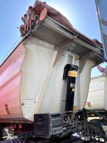 Semitrailer lastvagn bygg-anläggning Fruehauf