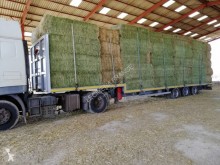 Sættevogn flatbed halmtransport Leciñena porte paille, neuf surbaissé, extension arrière pneumatique
