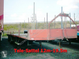 Flatbed semi-trailer - - WEFA Mega Jumbo, Tele-Sattel 12m-19.5m