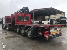 Leciñena flatbed semi-trailer Grua Hiab 288 E-6 HIPRO JIB 45X-2