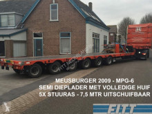 Semirimorchio trasporto macchinari Meusburger MPG-6 / 6ass semi, 5x stuuras, 7,50 mtr uitschuifbaar, huif/schuifkap