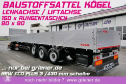 Semirimorchio Kögel SN24 /BAUSTOFF 800 BW /160 x RUNGEN LENKACHSE cassone fisso nuovo