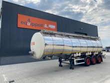 Semi remorque citerne produits chimiques nc 37.500 l, 3 Fächer, 2 Trennwände, gültige ADR / TÜV bis zum 05.02.2021, Gewicht 7,840 kg, 2 Liftachsen, SAF Intradisc