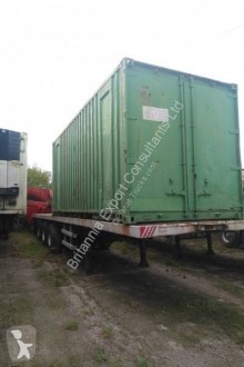 Trailor tri axle on springs with twist locks for containers semi-trailer used flatbed