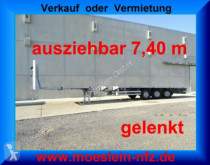 Meusburger 3 Achs Tele- Sattelauflieger, 7,40 m ausziehbar semi-trailer used heavy equipment transport