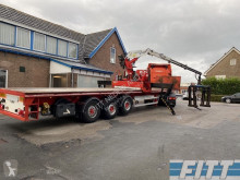 LAG flatbed semi-trailer open oplegger met Kennis 2012 R16 60-2 rollerkraan